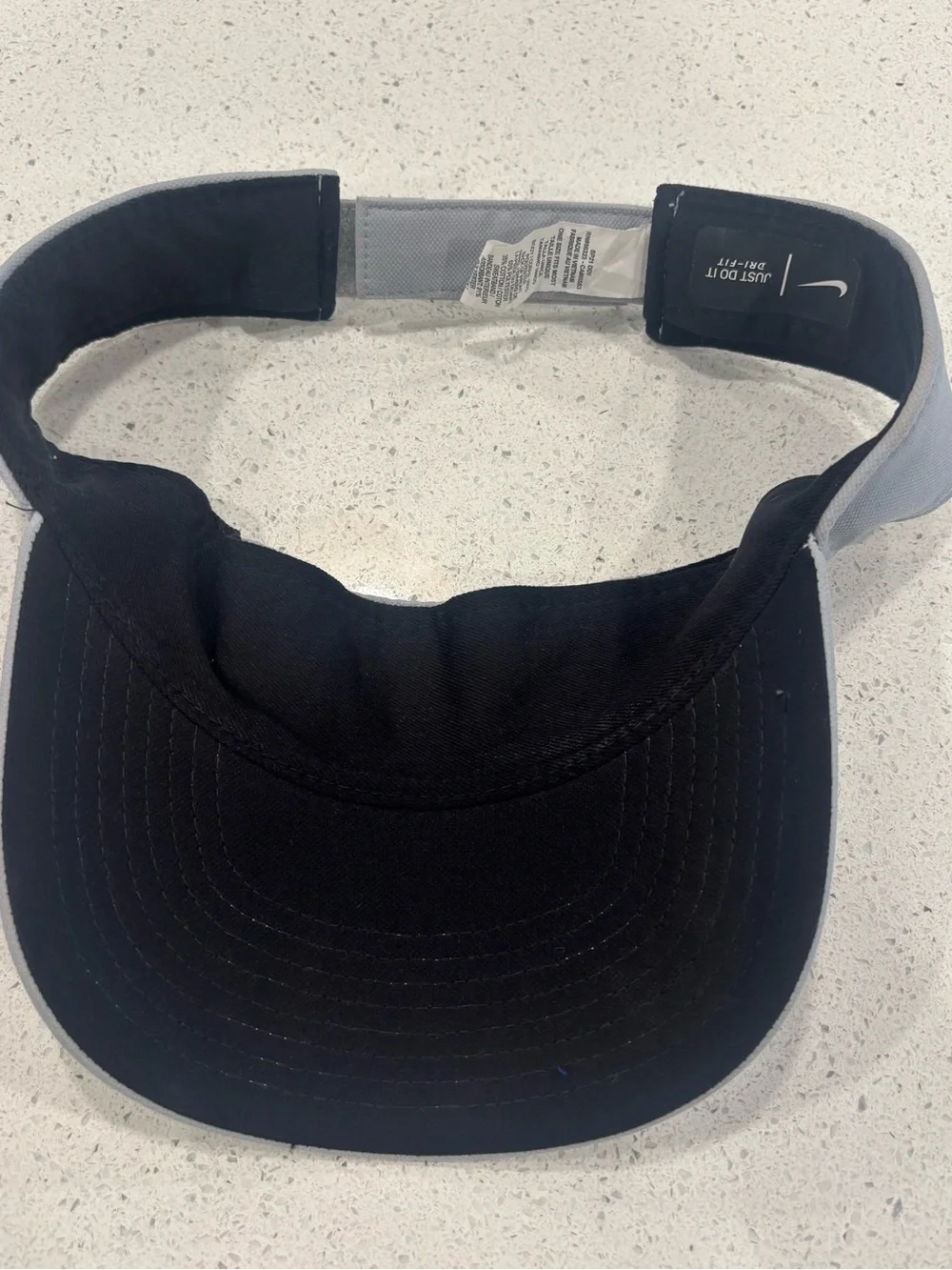 Nike LSU Embroidered Adjustable Visor in Light Gray and Yellow, Purple OSFM